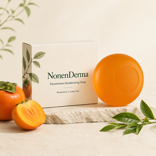 NonenDerma Persimmon Deodorizing Soap with persimmon and green tea