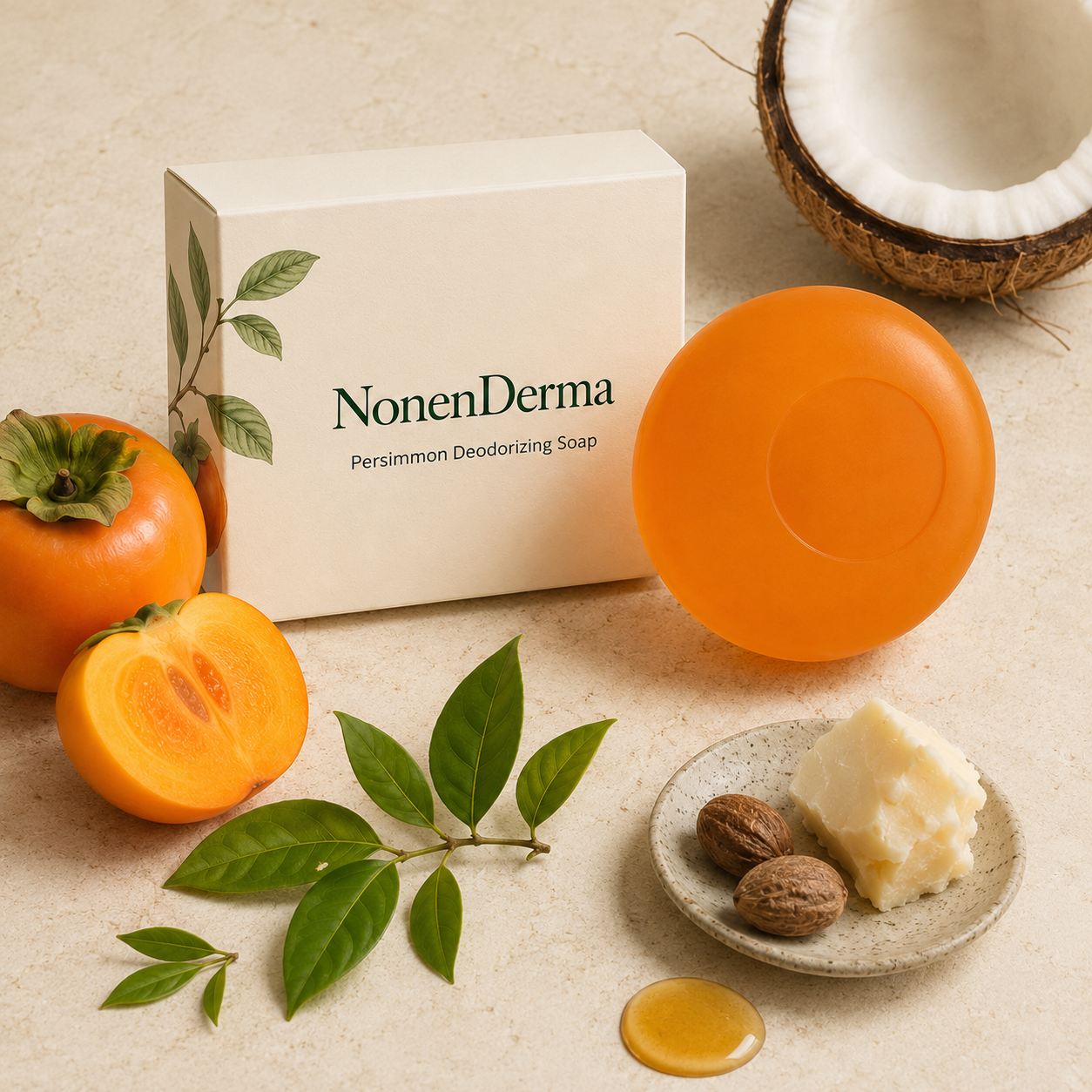 NonenDerma Persimmon Deodorizing Soap ingredients